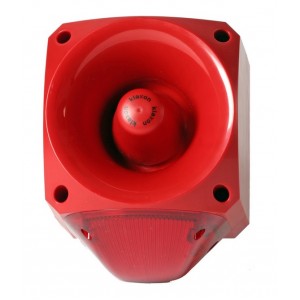 Klaxon Nexus 110dB Voice Sounder Red LED Beacon 24v DC - PNV-0006