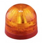 Klaxon PSC-0050 Sonos Sounder Beacon with Shallow Base - Red Body - Amber Lens 17-60v