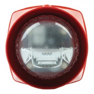 Gent IP66 Weatherproof Red Body High Power Voice Sounder with Red VAD - S3EP-V-VAD-HPR-R