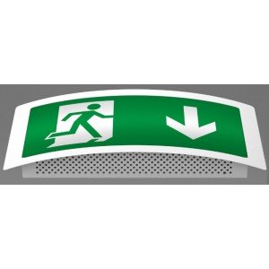 X-ESC LED 3 Hour Maintained Curved Exit Sign