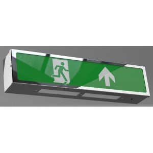 X-ESD LED 3 Hour Maintained Self Testing Slimline Exit Sign