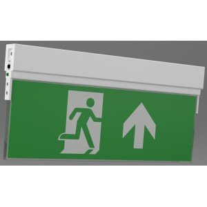 X-MPS LED Large 3 Hour Maintained Surface Mounted Blade Exit Sign